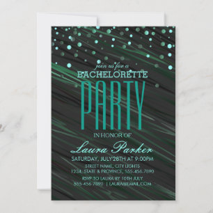 Invitación Fiesta de la Bachelorette elegante de la espuma de