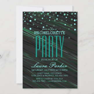 Invitación Fiesta de la Bachelorette elegante de la espuma de