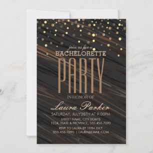 Invitación Fiesta de la Bachelorette elegante de la espuma de