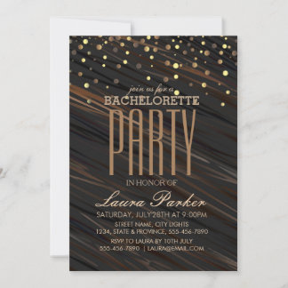 Invitación Fiesta de la Bachelorette elegante de la espuma de