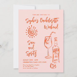 Invitación Fiesta de la Bachelorette Retro de Crítica Funky