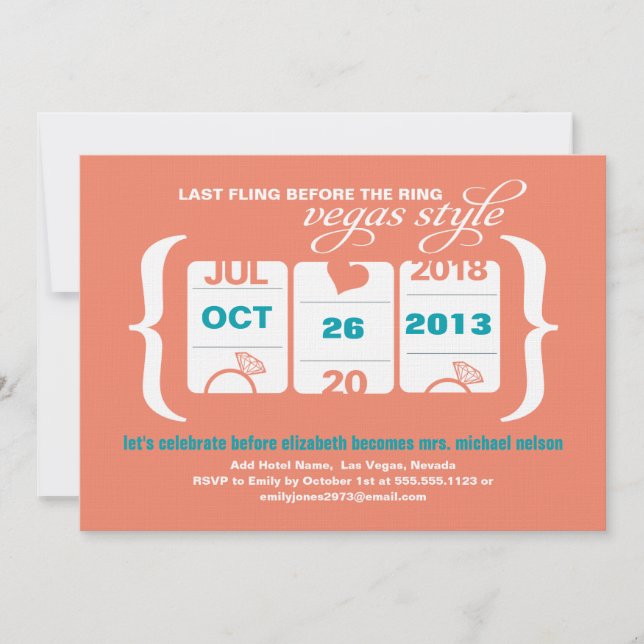 Invitación Fiesta de la bachillerato de la máquina de ranura  (Anverso)