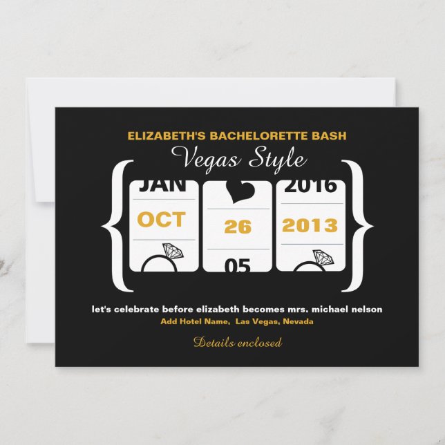 Invitación Fiesta de la bachillerato de la máquina de ranura  (Anverso)