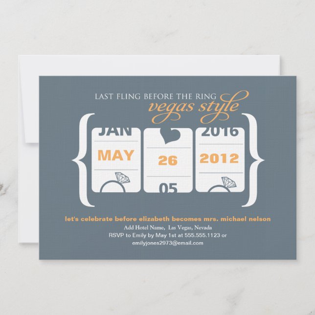 Invitación Fiesta de la bachillerato de la máquina de ranura  (Anverso)