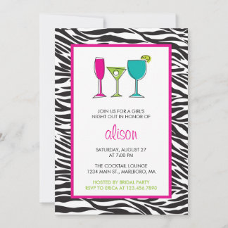 Invitación Fiesta de la bachillerato de la noche del Chica