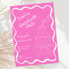 Invitación Fiesta de la bachillerato de la torre de champagne