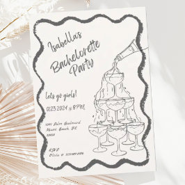 Invitación Fiesta de la bachillerato de la torre de champaña