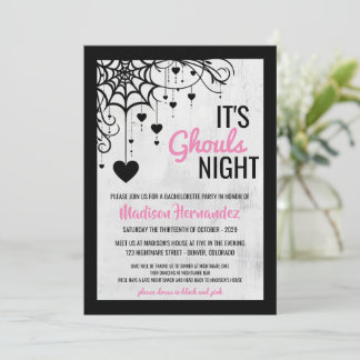 Invitación Fiesta de la bachillerato nocturna de Ghouls