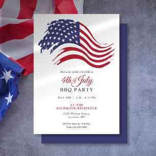 Invitación Fiesta de la Bandera Americana del 4 de Julio