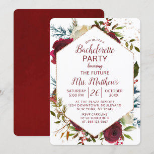 Invitación Fiesta de la batuta del marco de Mistletoe Manor H