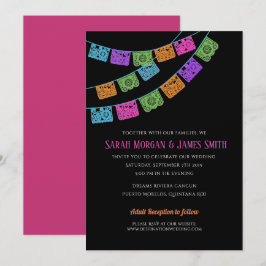 Invitación Fiesta de la boda de destino Papel Picado
