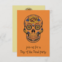 Invitación Fiesta De La Calavera Del Azúcar Muerto