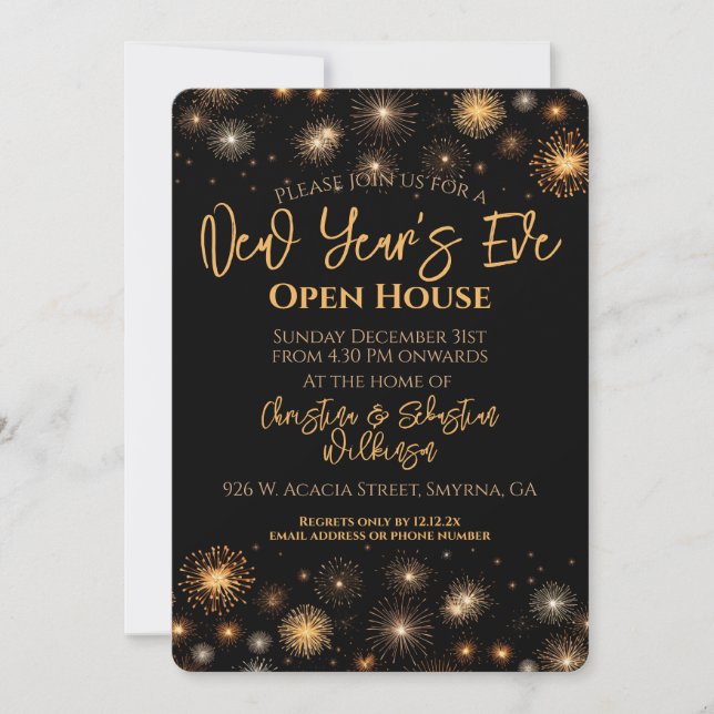Invitación Fiesta de la Casa Abierta de Año Nuevo (Anverso)