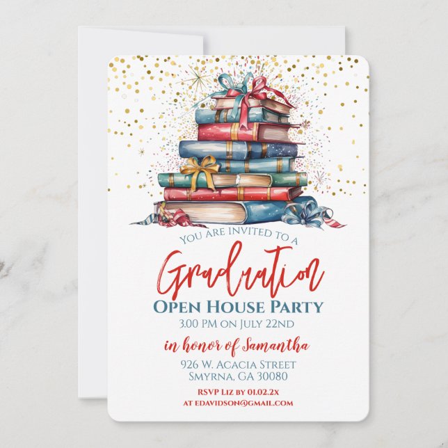 Invitación Fiesta de la Casa Abierta de Graduación (Anverso)