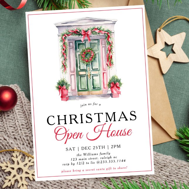 Invitación Fiesta de la casa abierta de Navidades modernos (Subido por el creador)