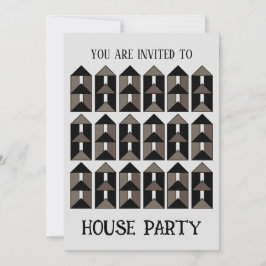 Invitación Fiesta de la casa contemporánea moderna
