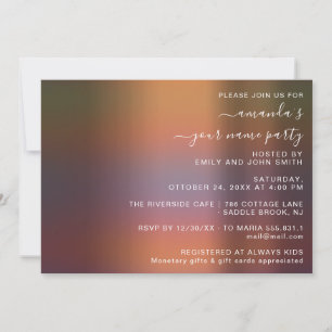 Invitación Fiesta de la Casa Resumen Ombre Smoky Bronze