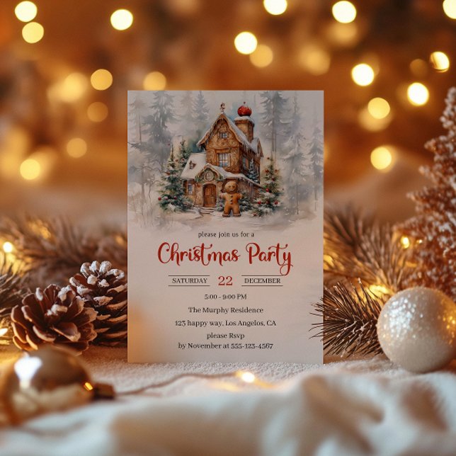 Invitación Fiesta de la Casa Rustica de Gingerbread (Subido por el creador)
