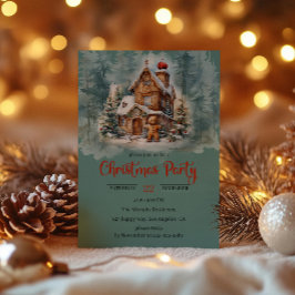 Invitación Fiesta de la Casa Rustica de Gingerbread