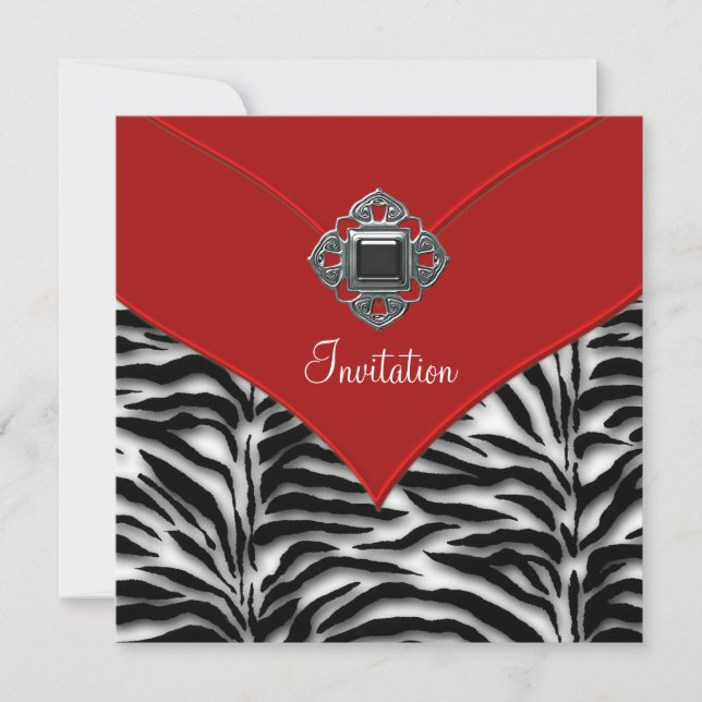 Invitación Fiesta de la Cebra Roja (Anverso)