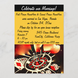 Invitación Fiesta de la celebración Boda de Las Vegas