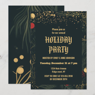 Invitación Fiesta de la celebración de la fiesta navideña 202