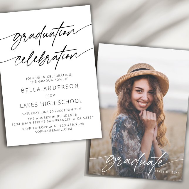 Invitación Fiesta de la celebración de la graduación de guión (Subido por el creador)