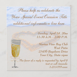 Invitación Fiesta de la celebración del brunch de Champán