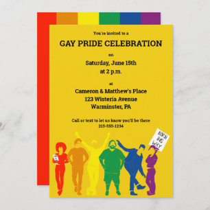 Invitación Fiesta de la celebración del desfile del orgullo g