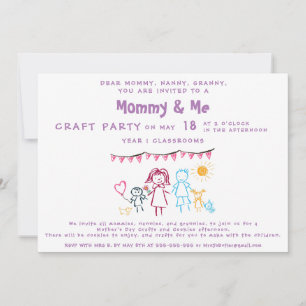 Invitación Fiesta de la celebración del Día de la Madre en la