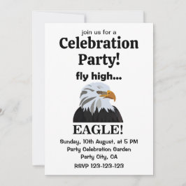 Invitación Fiesta de la celebración del Eagle Bald Eagle Fly 