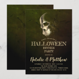 Invitación Fiesta de la cena de Halloween con el c