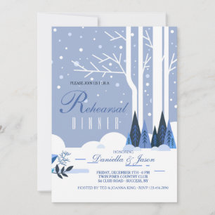 Invitación Fiesta de la cena de invierno de la escena de ensa