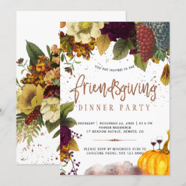 Invitación Fiesta de la cena de los amigos de la cosecha de A