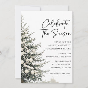 Invitación Fiesta de la cena de los Navidades de temporada