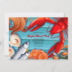Invitación Fiesta de la cena de marisco