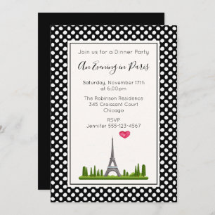 Invitación Fiesta de la cena en el corazón de París con la To