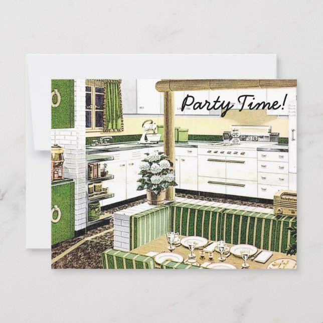 Invitación Fiesta de la cena retro de los años 1940 (Anverso)