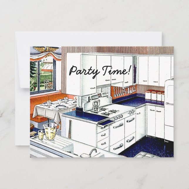 Invitación Fiesta de la cena retro de los años 1940 (Anverso)