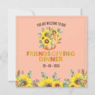 Invitación Fiesta de la cena roja de Acción de Gracias de Vib