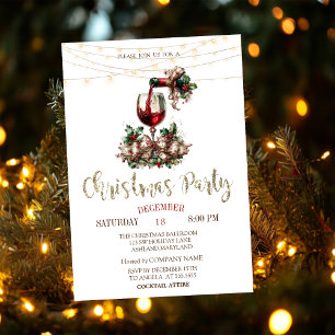 Invitación Fiesta de la Compañía de Vidrio de Botella de Vino