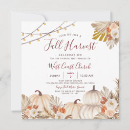 Invitación Fiesta de la Cosecha de Otoño, Fiesta de Otoño, Co