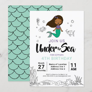 Invitación Fiesta de la crianza del mar de la Sirenita Person