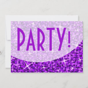 Invitación 'Fiesta!' de la curva púrpura de Glitz