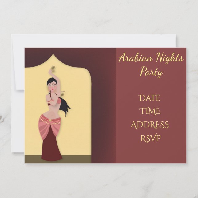 Invitación Fiesta de la danza del vientre de las noches de (Anverso)