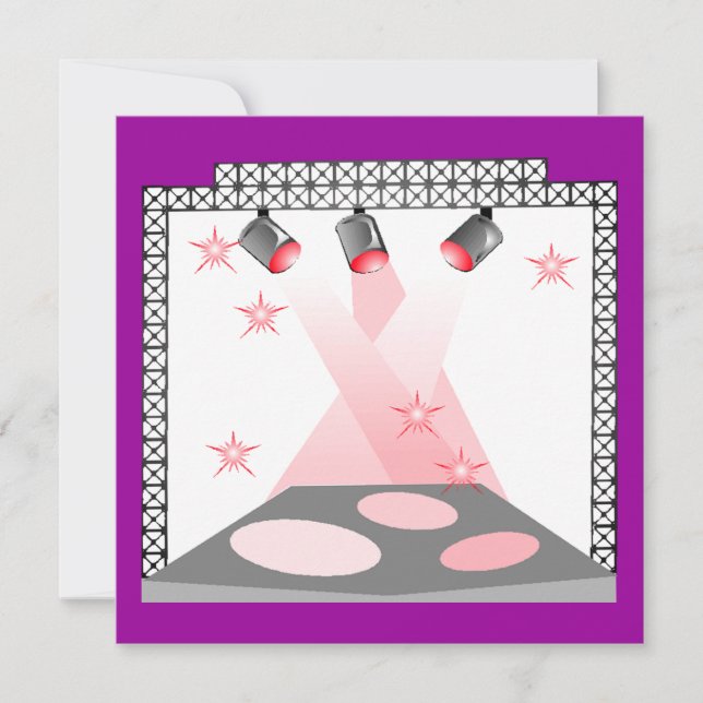 INVITACIÓN FIESTA DE LA DEMOSTRACIÓN DEL TALENTO DEL KARAOKE (Anverso)