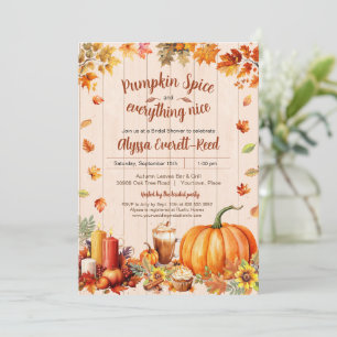Invitación Fiesta de la ducha de novia del otoño con especias