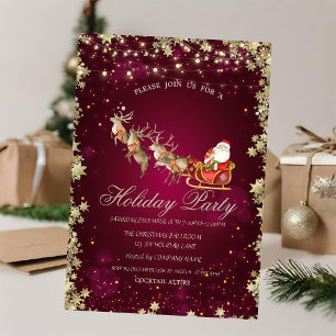 Invitación Fiesta de la empresa de estrellas de renos de trin