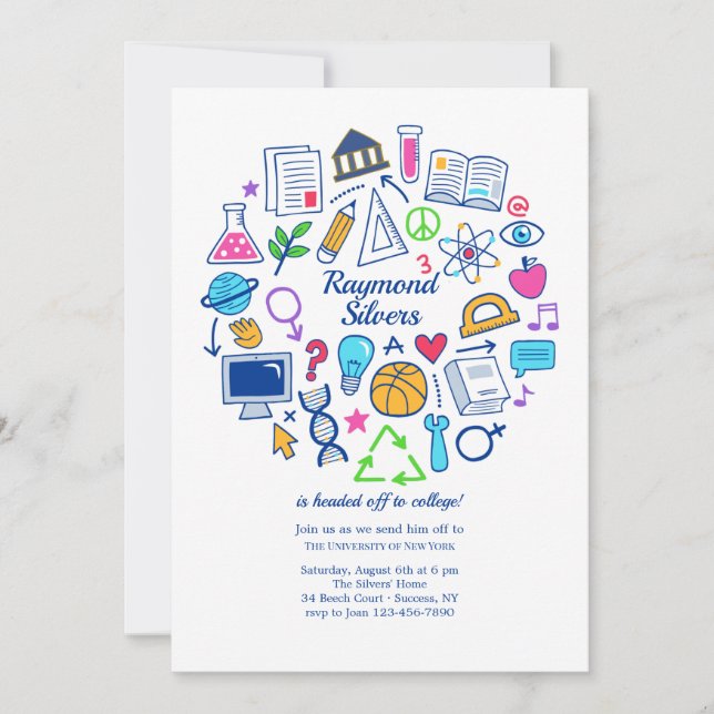 Invitación Fiesta De La Escuela Que Se Va (Anverso)