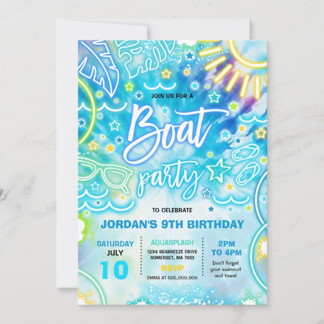 Invitación Fiesta De La Fiesta De Cumpleaños En El Brillo De  (Anverso)